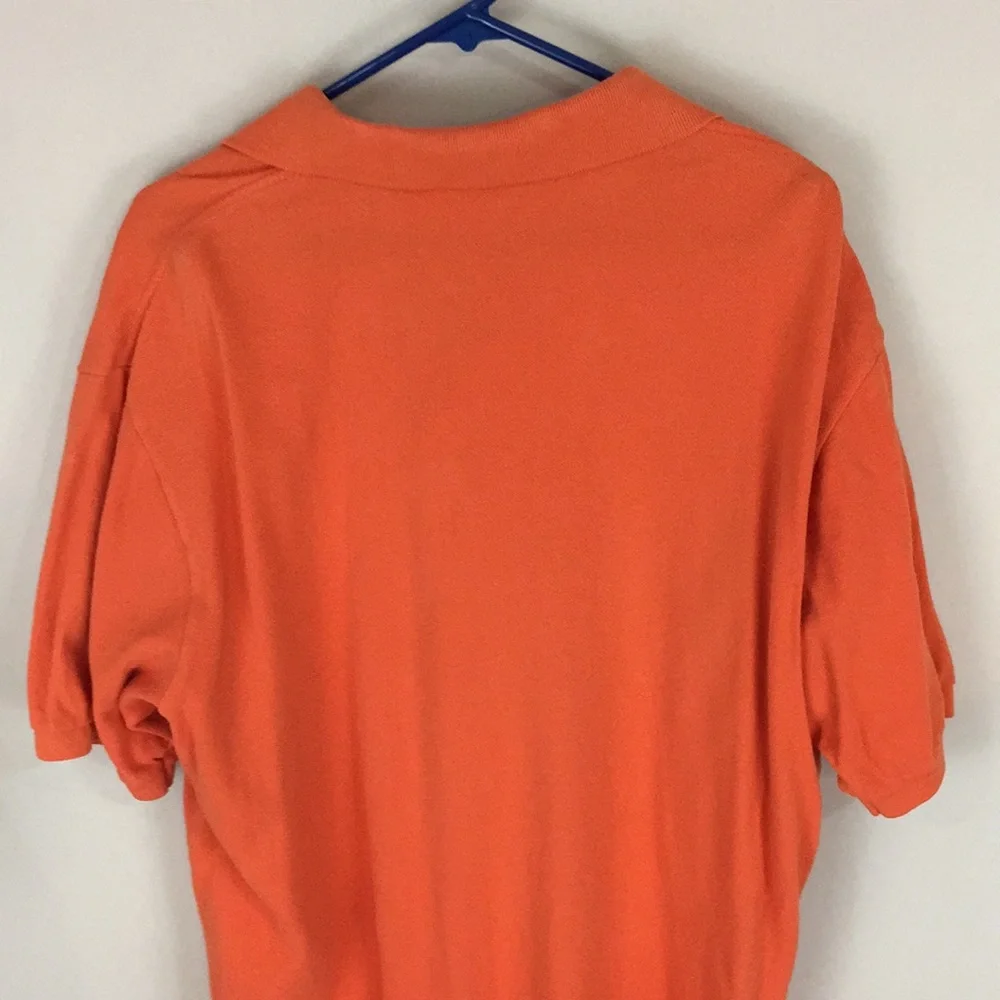 Polo Ralph Lauren 100% Cotton Orange Mesh Polo Shirt Size XL